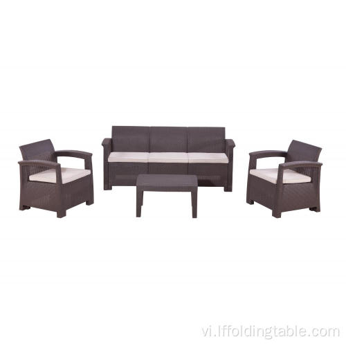 Bộ ghế sofa nhựa ngoài trời 5 chỗ ngồi (tuổi 4)